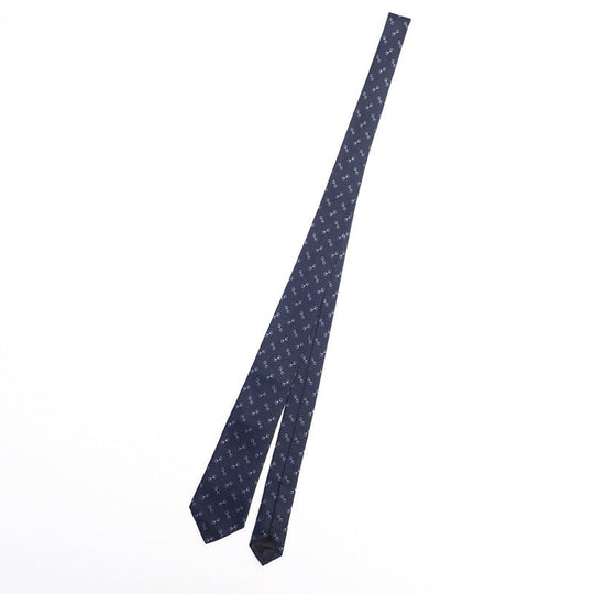 GUCCI tie 782756 4E009 silk Navy blue 148x2.8" mens Used Authentic