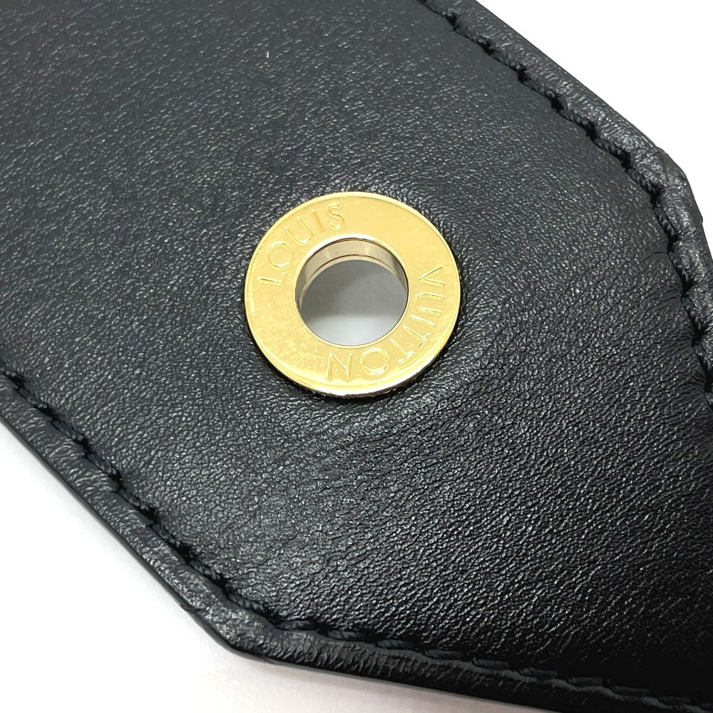 LOUIS VUITTON belt MP146 Grain leather black knot Eyelet mens 80/32 Used Authentic
