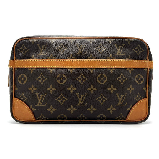 LOUIS VUITTON business bag M51845 Monogram canvas Brown Compiegne 28 Used Authentic