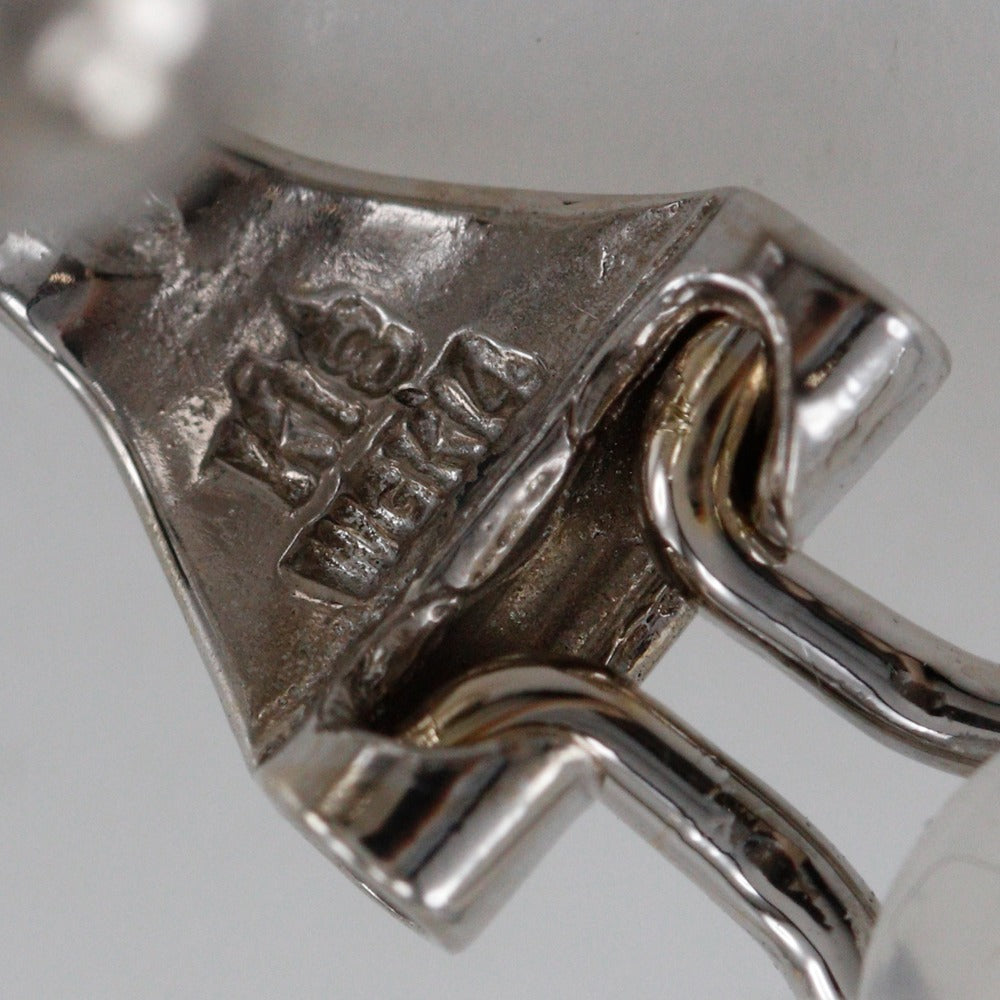 JEWELRY Earring K18 White Gold, Pt900Platinum, Diamond/Pearl Silver Women Used Authentic