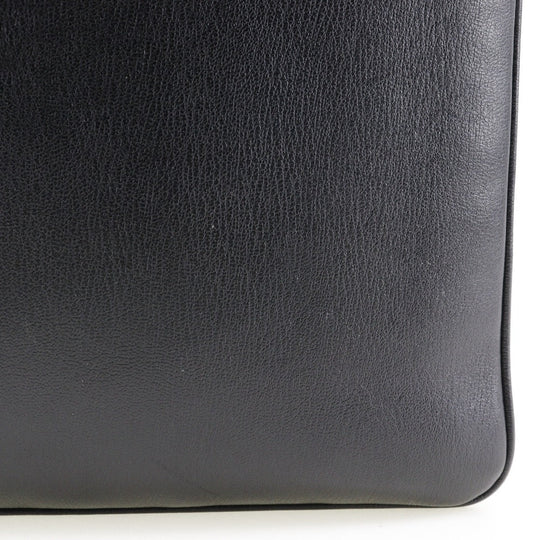 Ermenegildo Zegna Shoulder Bag leather black mens Used Authentic