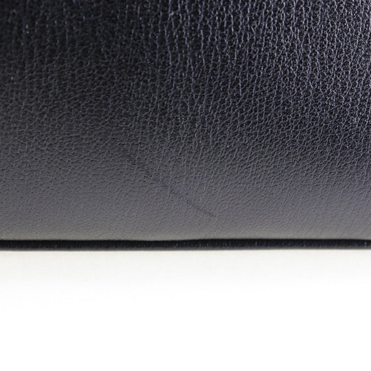 Ermenegildo Zegna Shoulder Bag leather black mens Used Authentic