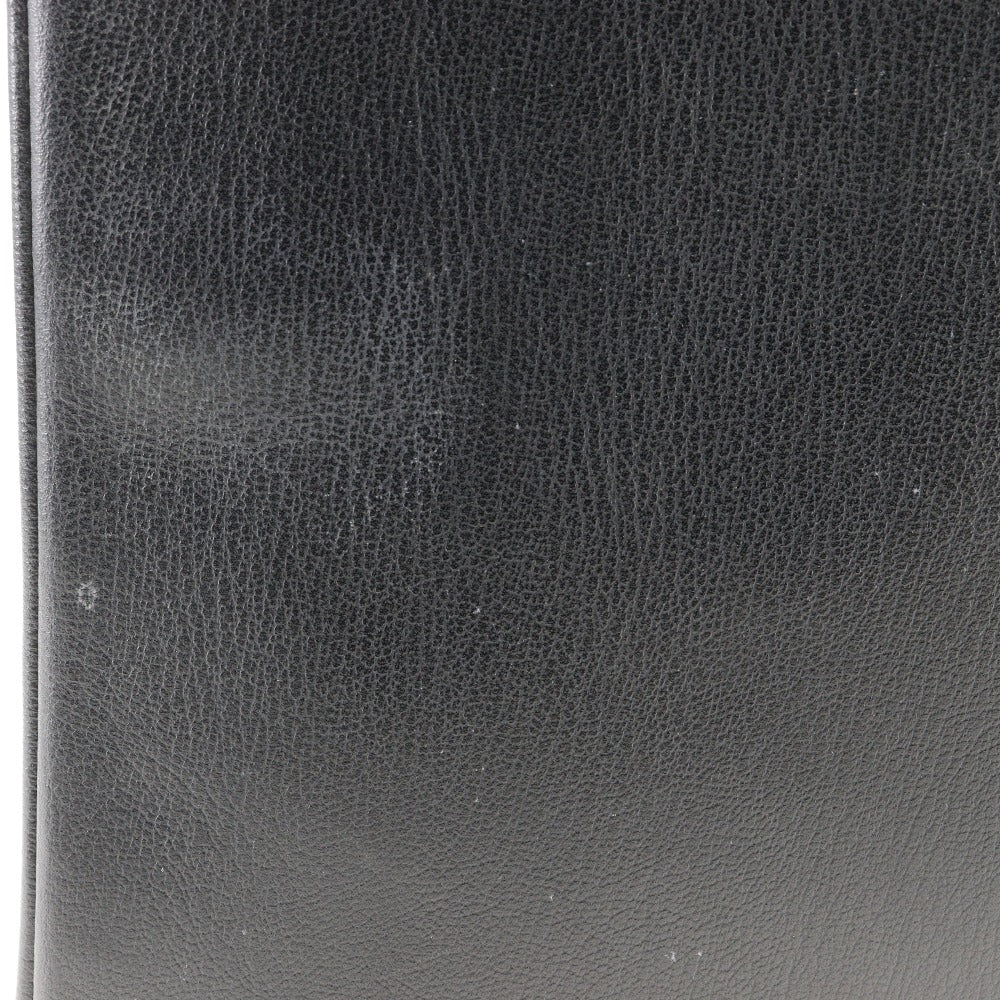 Ermenegildo Zegna Shoulder Bag leather black mens Used Authentic