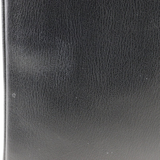 Ermenegildo Zegna Shoulder Bag leather black mens Used Authentic