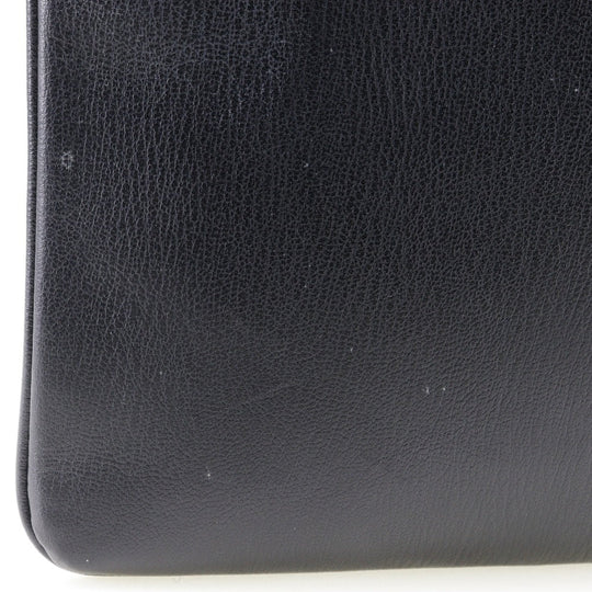 Ermenegildo Zegna Shoulder Bag leather black mens Used Authentic