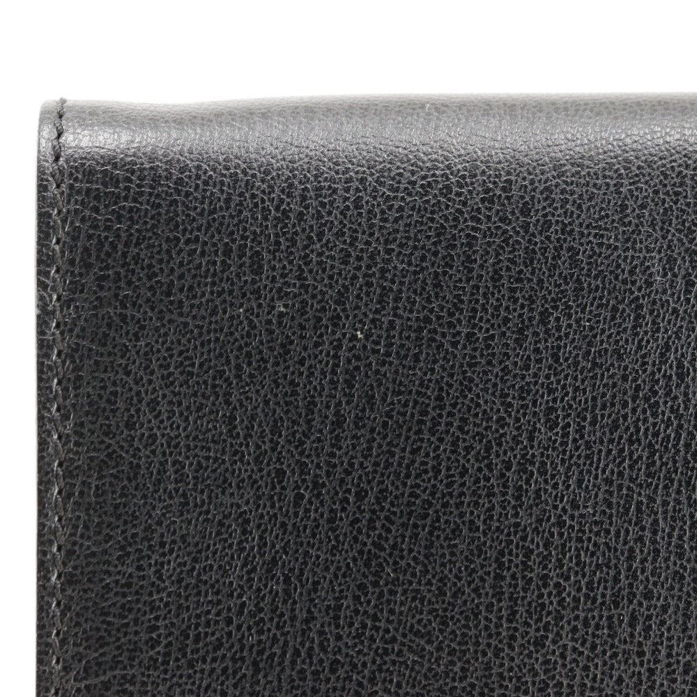 Ermenegildo Zegna Shoulder Bag leather black mens Used Authentic