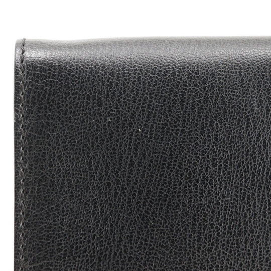 Ermenegildo Zegna Shoulder Bag leather black mens Used Authentic