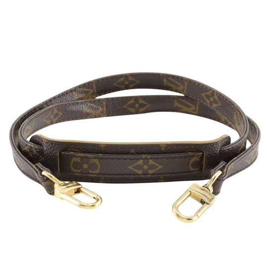 LOUIS VUITTON Shoulder strap Monogram canvas Brown unisex(Unisex) Used Authentic