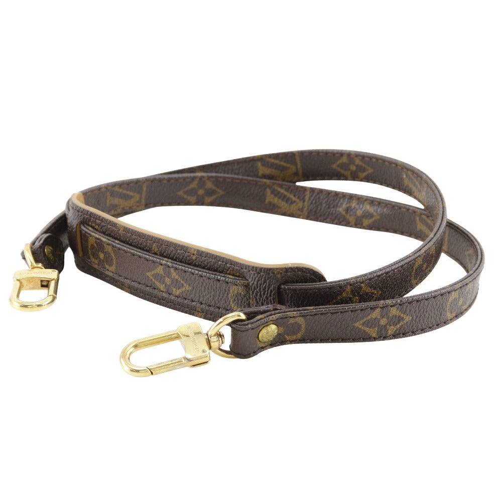 LOUIS VUITTON Shoulder strap Monogram canvas Brown unisex(Unisex) Used Authentic