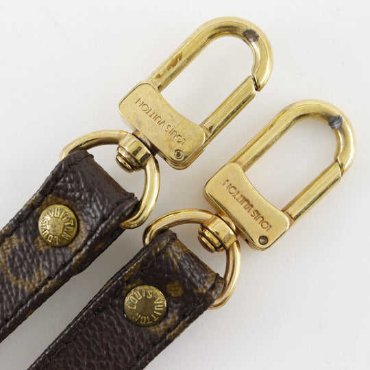 LOUIS VUITTON Shoulder strap Monogram canvas Brown unisex(Unisex) Used Authentic