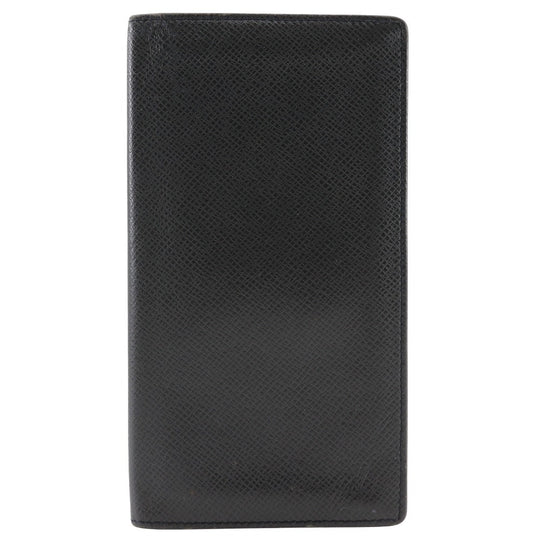 LOUIS VUITTON Bill Compartment M31002 Taiga black Porto Cartes Crdit mens Used Authentic