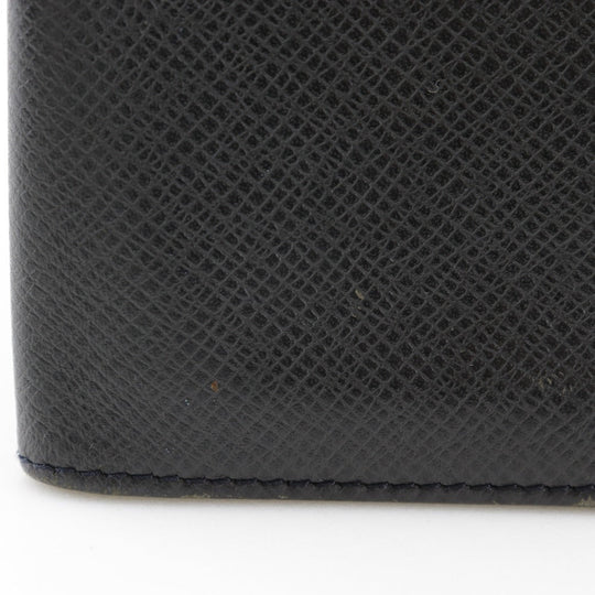 LOUIS VUITTON Bill Compartment M31002 Taiga black Porto Cartes Crdit mens Used Authentic