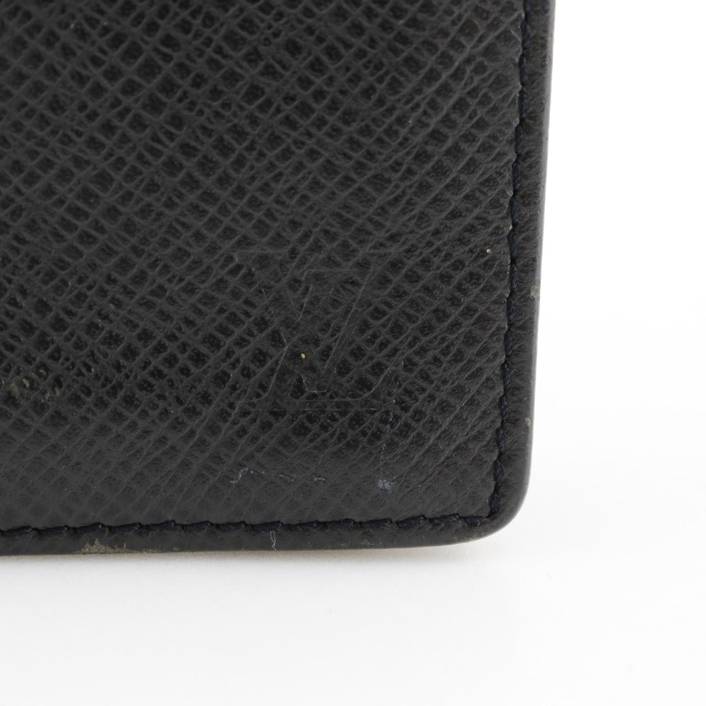 LOUIS VUITTON Bill Compartment M31002 Taiga black Porto Cartes Crdit mens Used Authentic