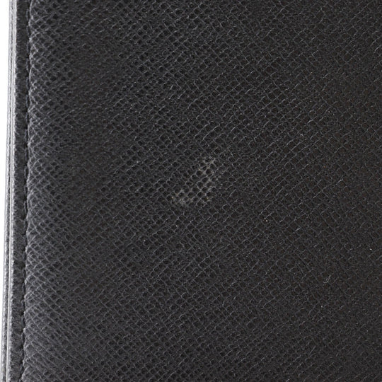 LOUIS VUITTON Bill Compartment M31002 Taiga black Porto Cartes Crdit mens Used Authentic