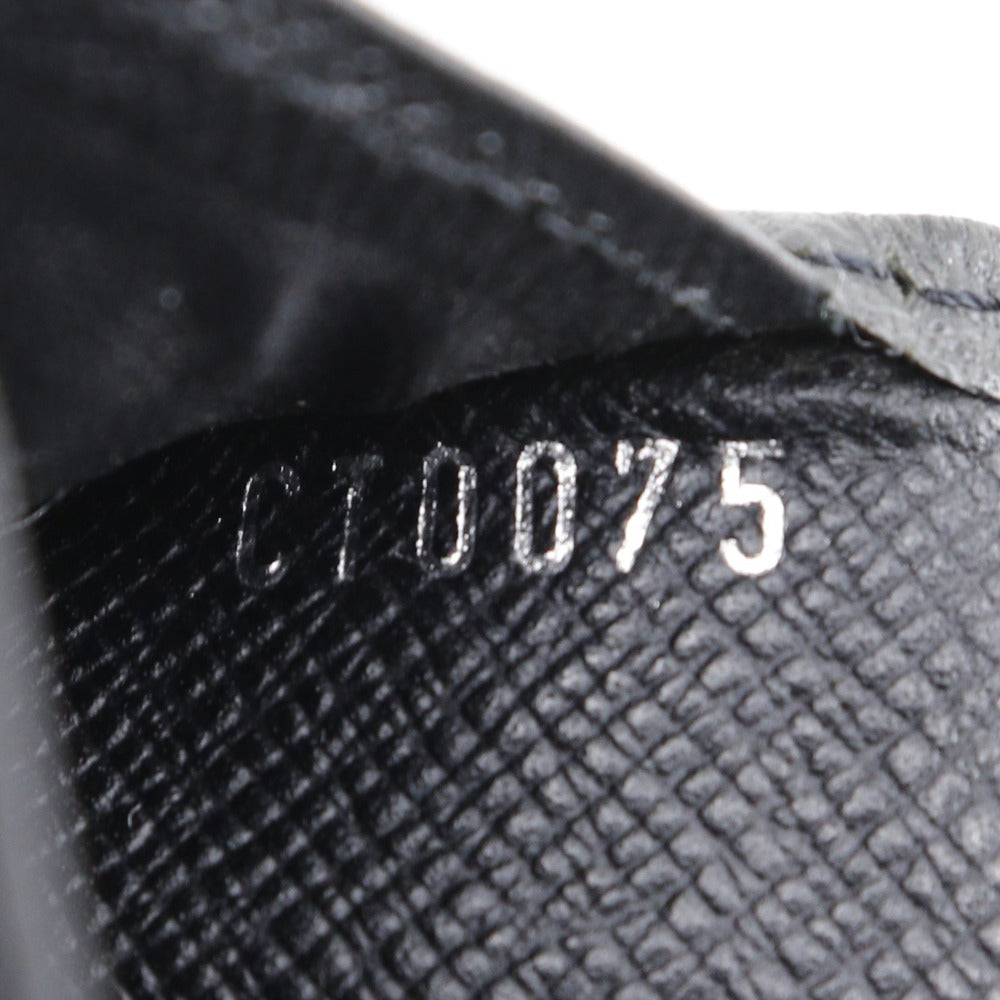 LOUIS VUITTON Bill Compartment M31002 Taiga black Porto Cartes Crdit mens Used Authentic