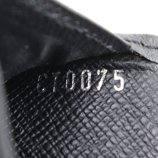 LOUIS VUITTON Bill Compartment M31002 Taiga black Porto Cartes Crdit mens Used Authentic