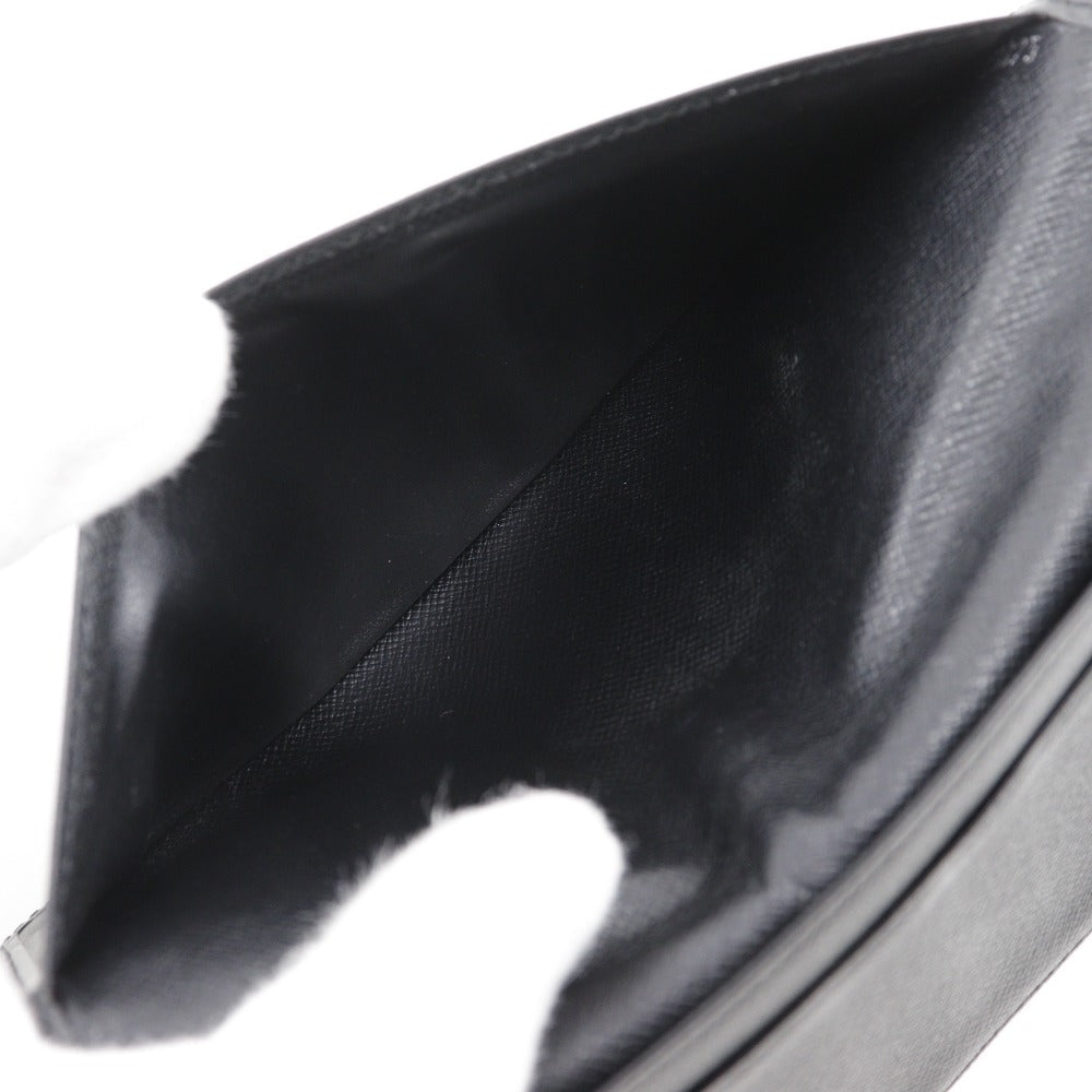 LOUIS VUITTON Bill Compartment M31002 Taiga black Porto Cartes Crdit mens Used Authentic