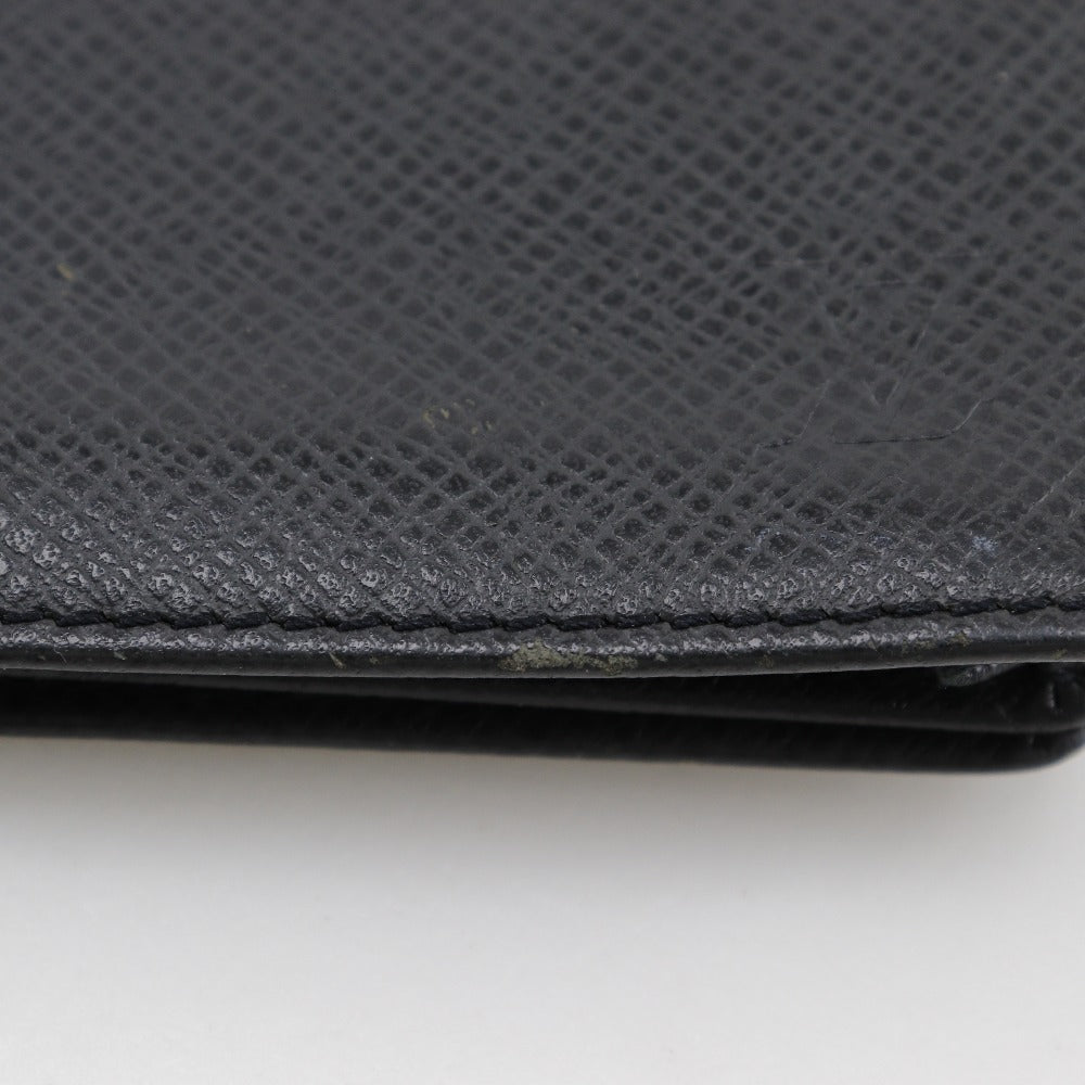LOUIS VUITTON Bill Compartment M31002 Taiga black Porto Cartes Crdit mens Used Authentic