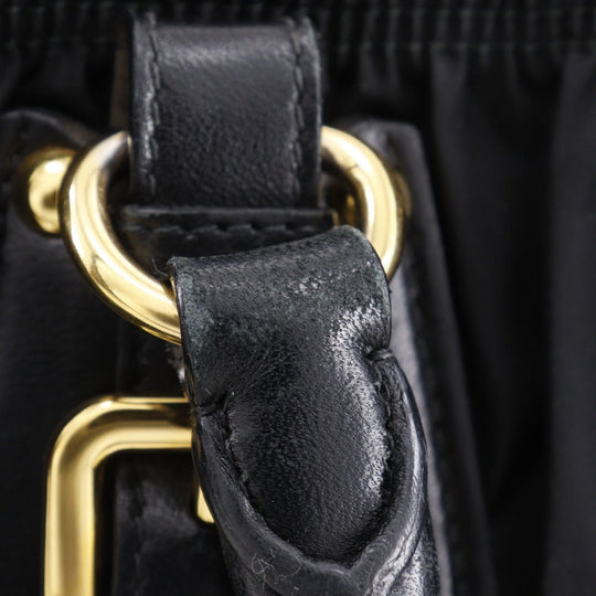 PRADA Shoulder Bag BN1407 Nylon black Gathered 2WAYShoulder