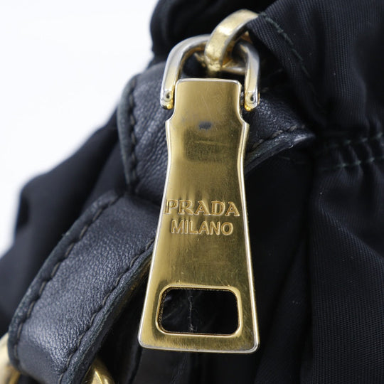 PRADA Shoulder Bag BN1407 Nylon black Gathered 2WAYShoulder