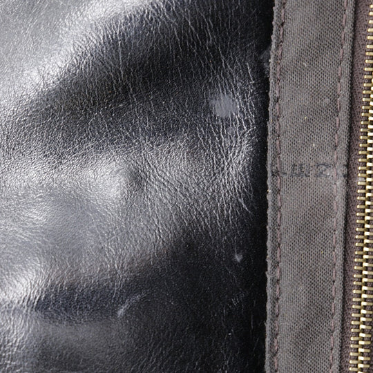 FENDI Tote Bag leather black 2WAYShoulder Chain tote Women Used Authentic