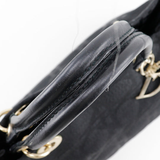 Christian Dior Tote Bag JCA449449 Nylon canvas black Canage Women Used Authentic