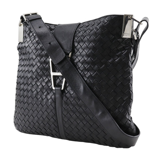 BOTTEGAVENETA Shoulder Bag lambskin black INTRECCIATO