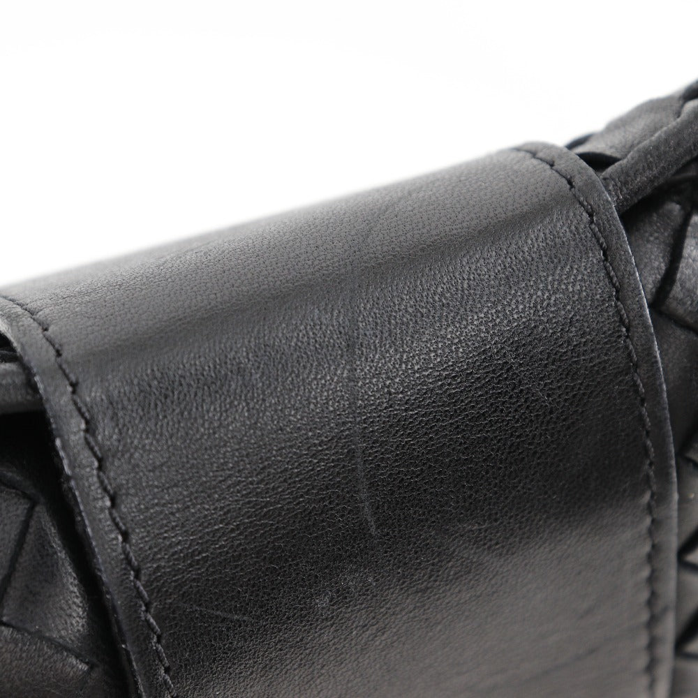 BOTTEGAVENETA Shoulder Bag lambskin black INTRECCIATO