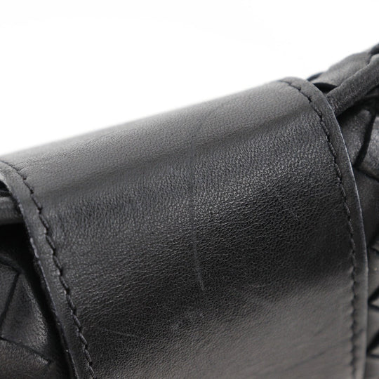 BOTTEGAVENETA Shoulder Bag lambskin black INTRECCIATO