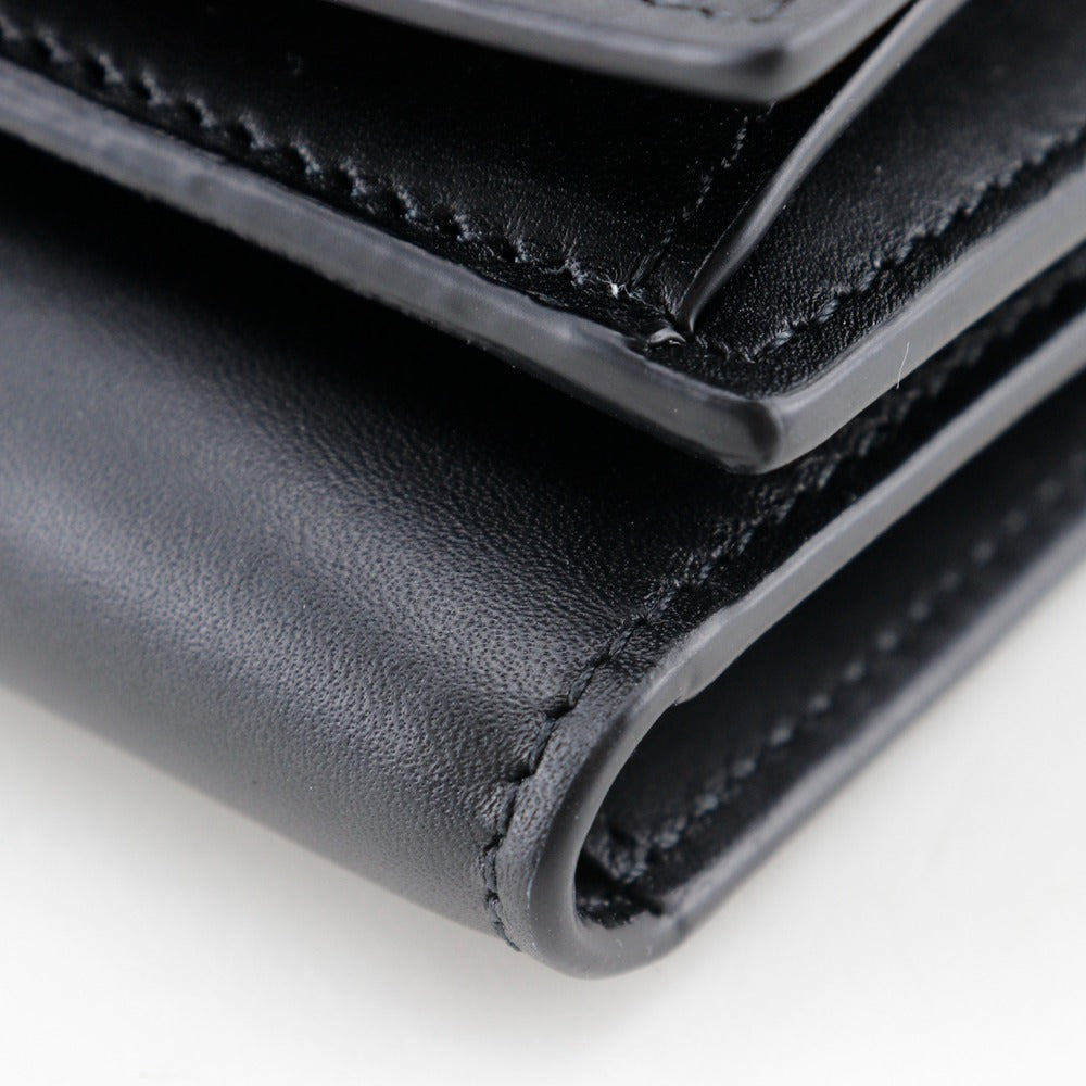 LOEWE Tri-fold wallet C565TR2X04 Calfskin black Triford mens Used Authentic