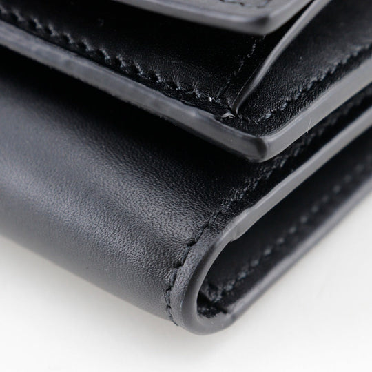LOEWE Tri-fold wallet C565TR2X04 Calfskin black Triford mens Used Authentic
