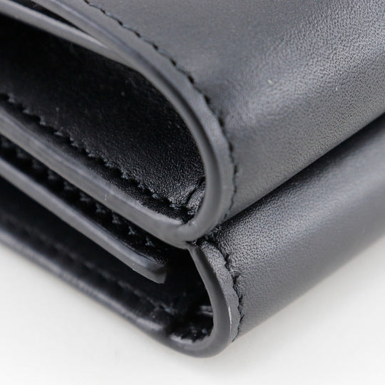 LOEWE Tri-fold wallet C565TR2X04 Calfskin black Triford mens Used Authentic