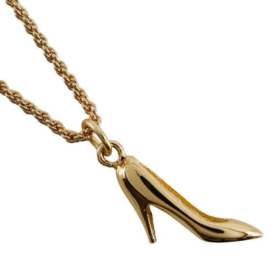 Christian Dior Necklace Plated Gold gold High heel motif Women Used Authentic