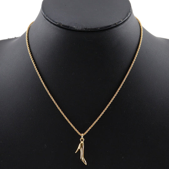 Christian Dior Necklace Plated Gold gold High heel motif Women Used Authentic