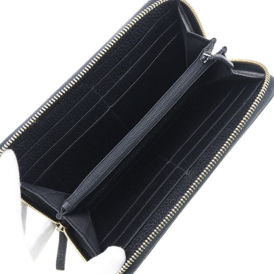 GUCCI Long Wallet Purse 509644 leather black Interlocking unisex(Unisex) Used Authentic
