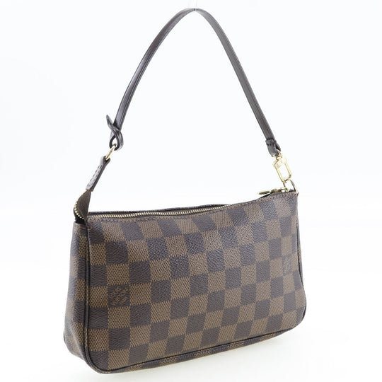 LOUIS VUITTON Pouch N51983 Damier canvas Brown Accessory pouch Women Used Authentic