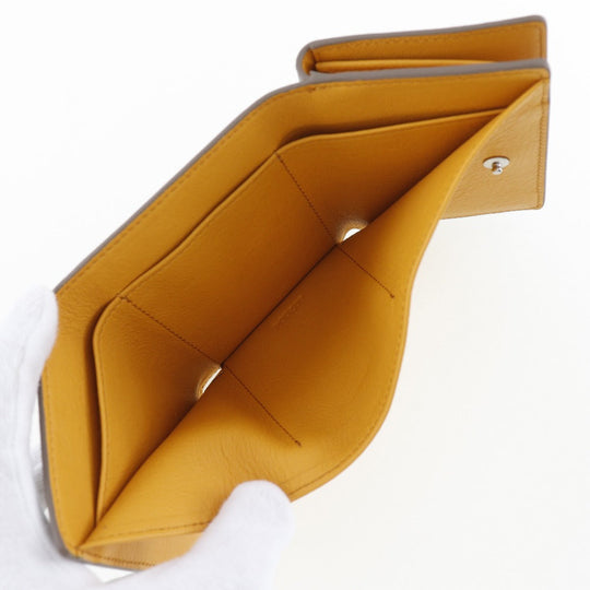 HUNTING WORLD Tri-fold wallet leather Brown Women Used Authentic