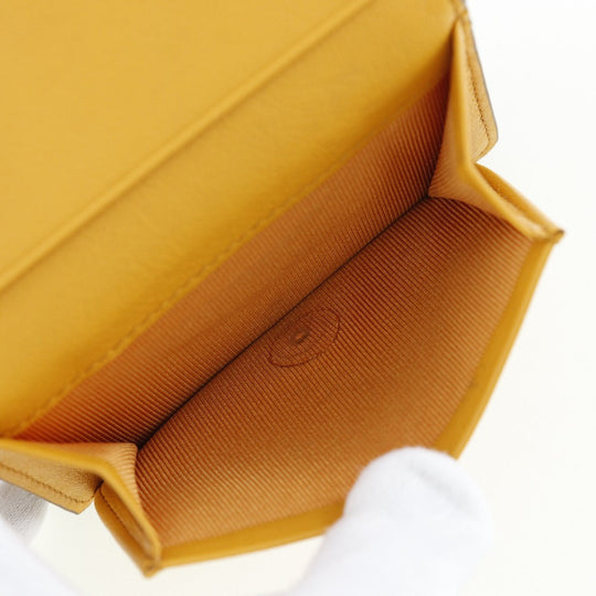 HUNTING WORLD Tri-fold wallet leather Brown Women Used Authentic