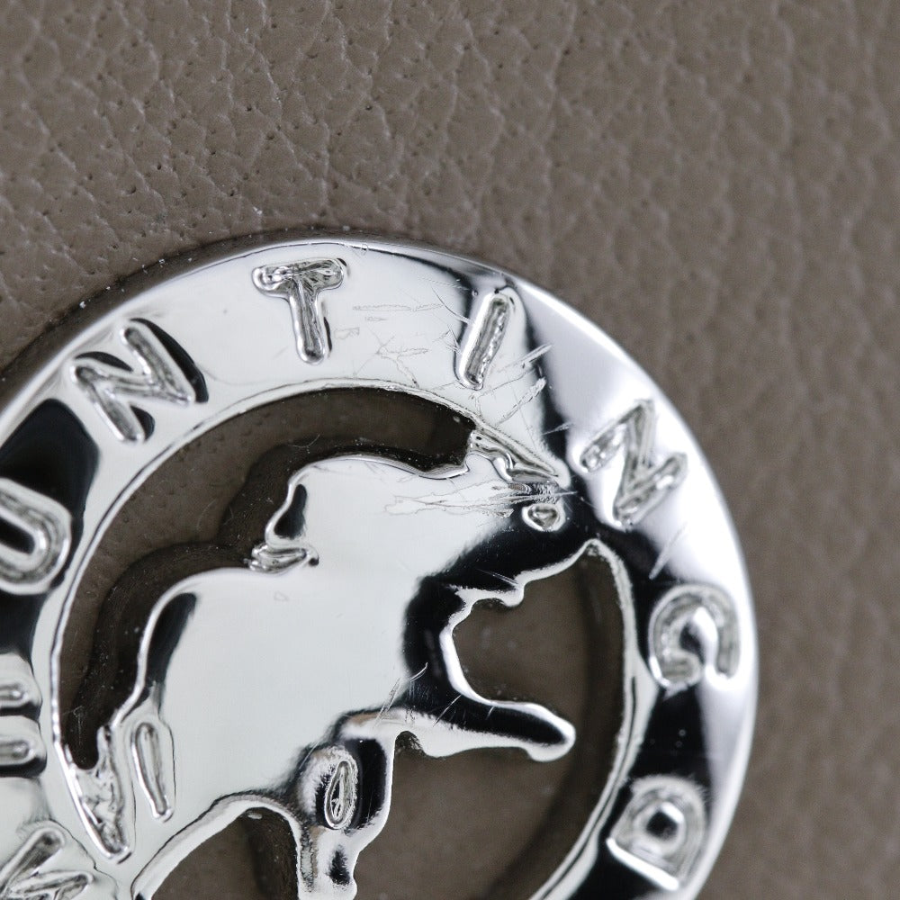 HUNTING WORLD Tri-fold wallet leather Brown Women Used Authentic