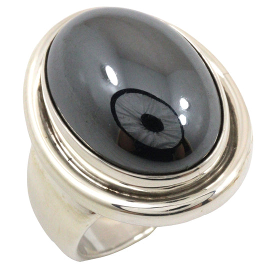 Georg Jensen Ring Silver925, Hematite Silver Women Used Authentic