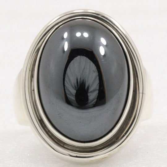 Georg Jensen Ring Silver925, Hematite Silver Women Used Authentic