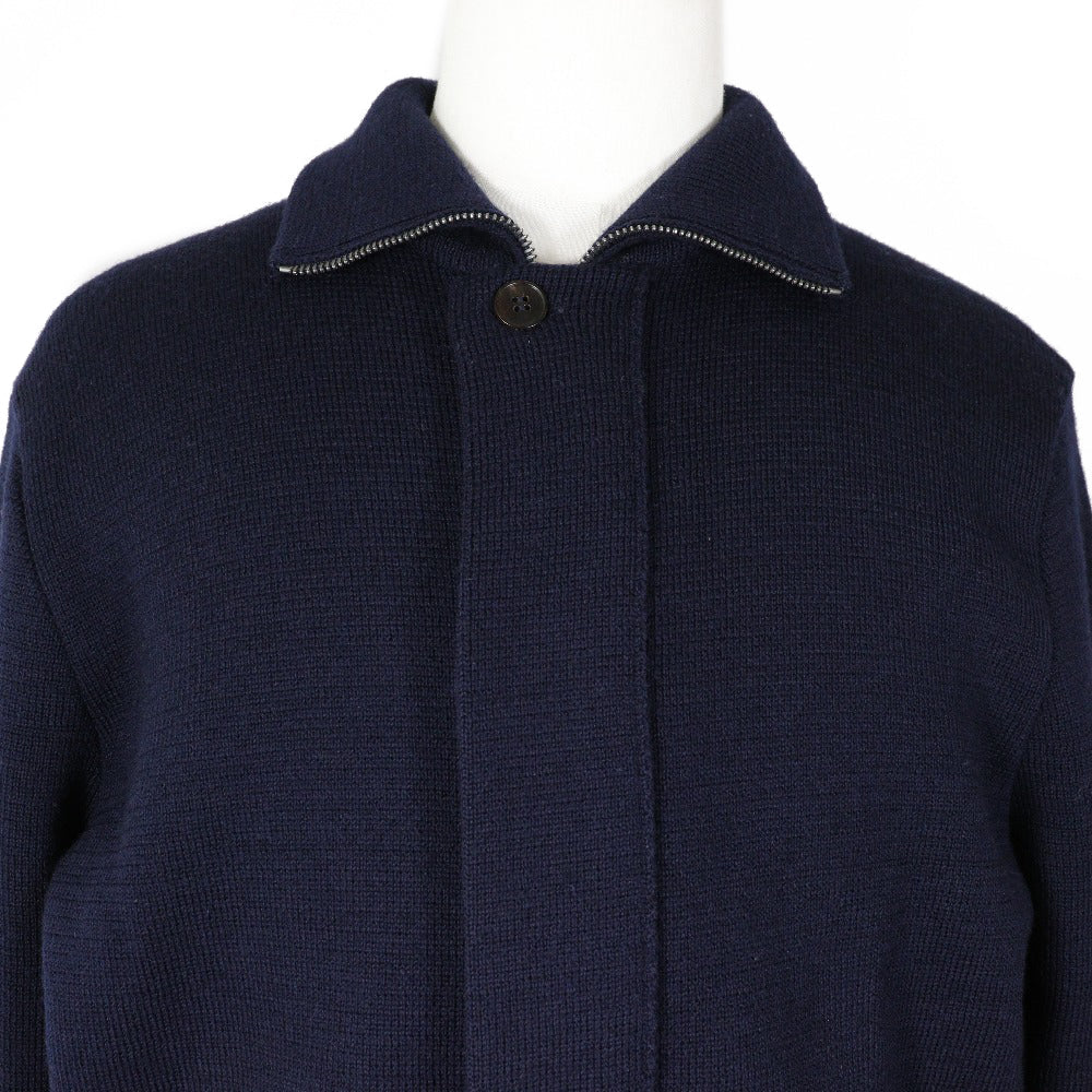 GUCCI sweater cotton Navy Zip up mens XL Used Authentic