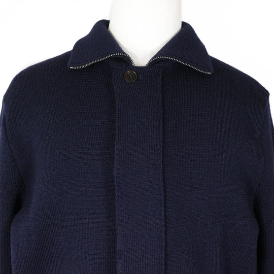 GUCCI sweater cotton Navy Zip up mens XL Used Authentic