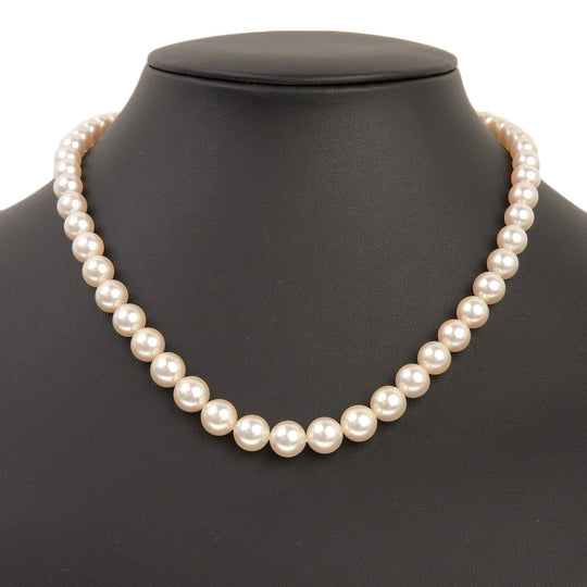 TASAKI Necklace Akoya Pearl, Silver Silver Pearl Women Used Authentic