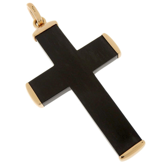 Pomellato Pendant top K18 pink gold, jet black Victoria Cross unisex(Unisex) Used Authentic
