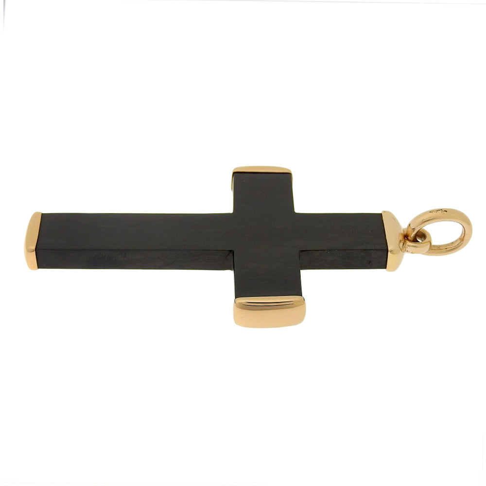Pomellato Pendant top K18 pink gold, jet black Victoria Cross unisex(Unisex) Used Authentic