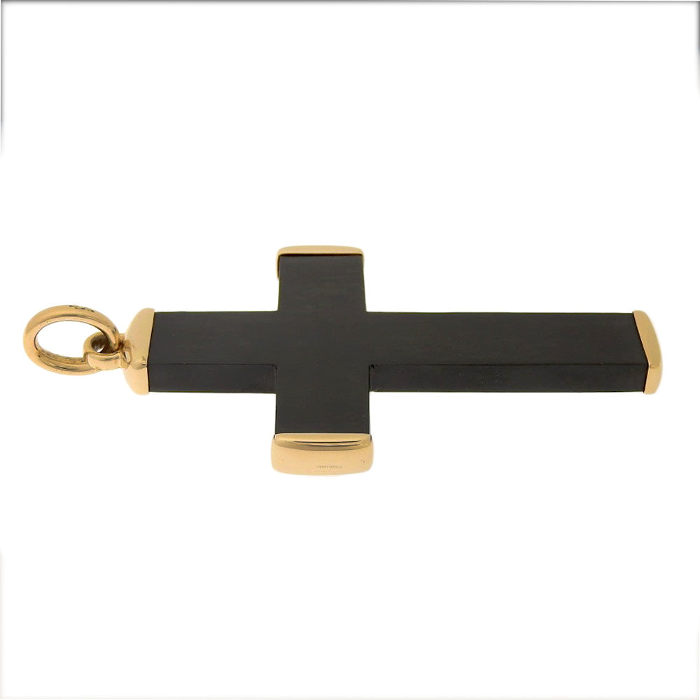 Pomellato Pendant top K18 pink gold, jet black Victoria Cross unisex(Unisex) Used Authentic