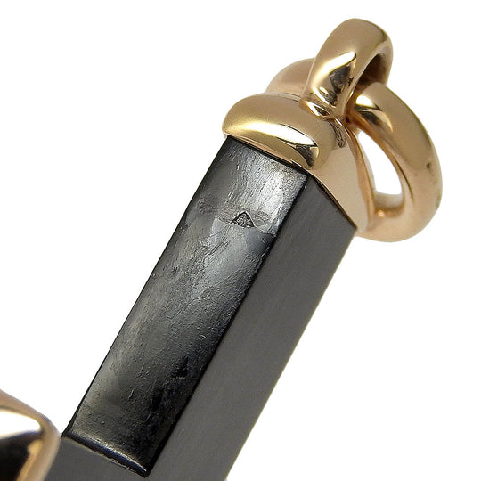 Pomellato Pendant top K18 pink gold, jet black Victoria Cross unisex(Unisex) Used Authentic