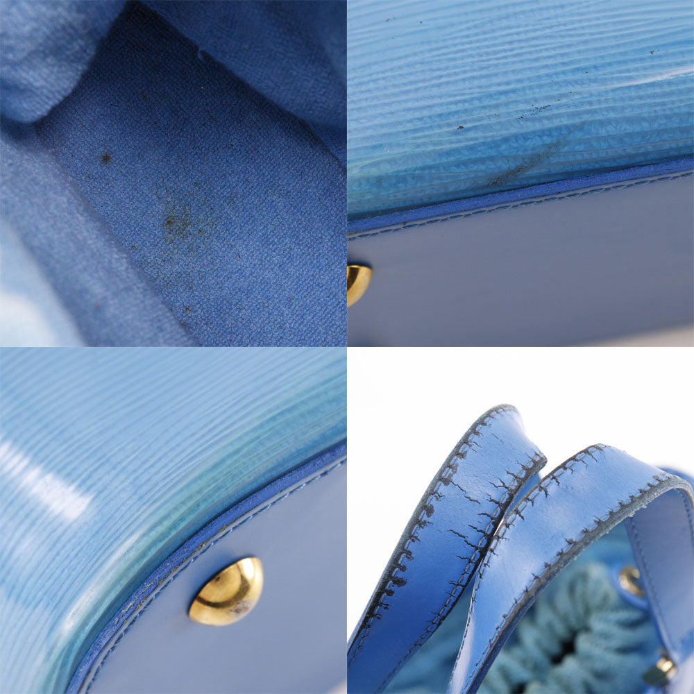LOUIS VUITTON Handbag M92472 pile light blue Epiplage Mini lagoon bay Women Used Authentic
