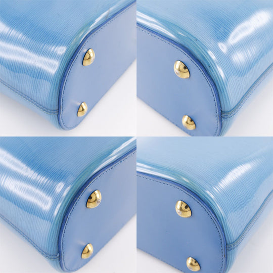 LOUIS VUITTON Handbag M92472 pile light blue Epiplage Mini lagoon bay Women Used Authentic